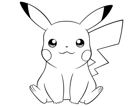 Free Pikachu Coloring Pages to Print on A4 